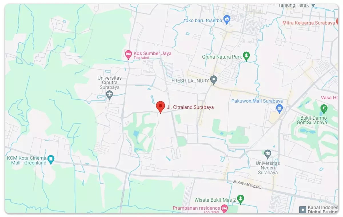 lokasi citraland surabaya barat